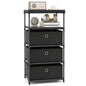 Dresser with 3 Drawers with Wood Top and Metal Frame