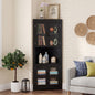 171cm Tall Space-saving Corner Cabinet with 4 Tempered Glass Doors and Adjustable Shelves