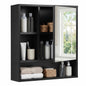 Wall Mounted Storage Organizer with Mirror for Bathroom