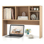 Computer Desktop Bookcase with 4 Cubbies and Open Back Compartment