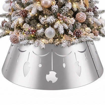 70cm Silver Metal Christmas Tree Collar
