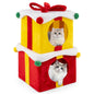 Indoor 2-Storey Cute Christmas Cat House with Bow