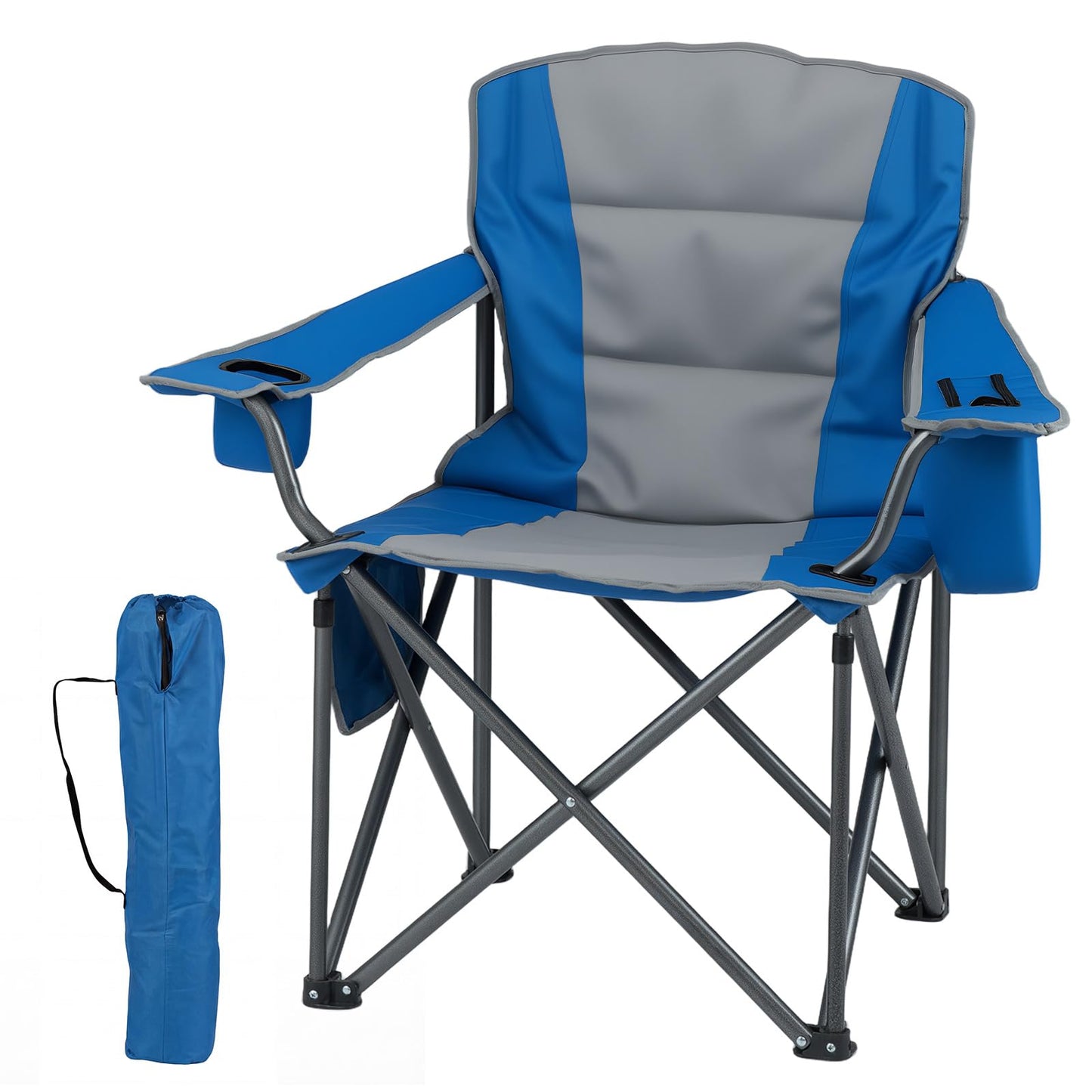 180kg Oversized Camping Chair, Portable Folding Chair with Carrying Bag