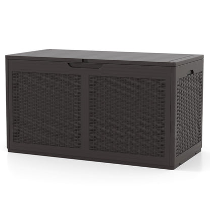 380L Resin Deck Box with Lockable Lid and Wheels