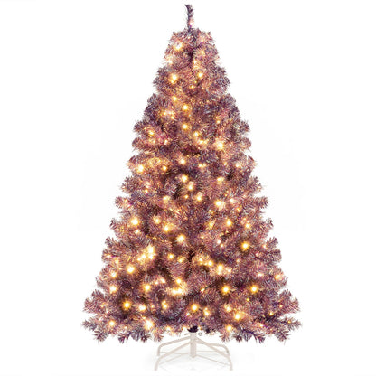6 FT Artificial Xmas Tree with 688 Branch Tips and 250 Warm White LED Lights