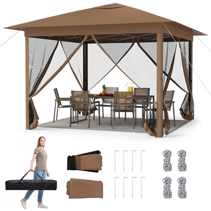 Pop up Gazebo, UPF50+ Sun-Protective Height Adjustable Pavilion Canopy Tent