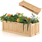 Folding Wooden Flower Planter with Drainage Hole (70 x 30 x 25cm)