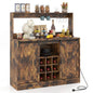 Kitchen Buffet Sideboard with Charging Station,Hutch