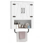 Bathroom Wall Cabinet Farmhouse Wall Mounted Organizer with 2 Barn Doors