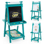 Kids Wooden Art Easel Double-Sided Height Adjustable Children Easel