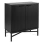 Fluted Sideboard Buffet Cabinet with 2 Doors and Adjustable Shelf