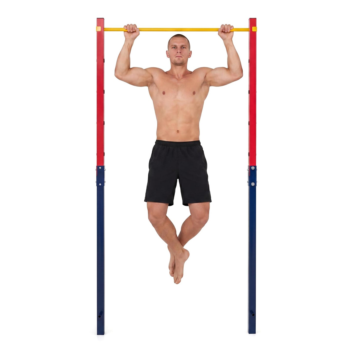 Outdoor In-Ground Pull Up Bar Station, Heavy Duty Metal Chin Up Bar