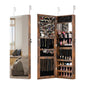 110 cm Jewelry Mirror Cabinet with Full-length Mirror and Interior Makeup Mirror