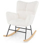 Nursery Rocking Chair with Comfy Backrest and Armrest