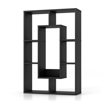 7-Cube Geometric Bookshelf Open Bookcase with Anti-Toppling Device