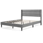 Single/Double Size Bed Frame with Wingback Headboard and Wooden Slats Support