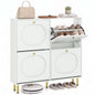 Narrow Shoe Cabinet with 4 Flip Drawers
