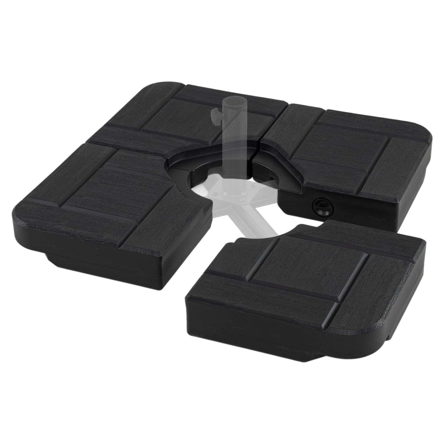 4 Pieces Parasol Base, Water or Sand Filled Heavy Duty Cross Stand Holder