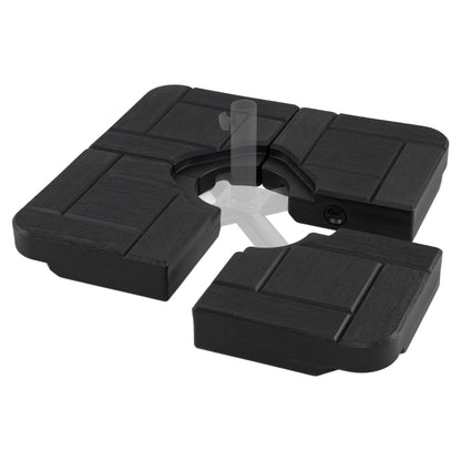 4 Pieces Parasol Base, Water or Sand Filled Heavy Duty Cross Stand Holder