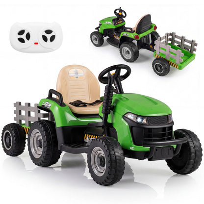 24V Ride on Tractor with Tiltable and Detachable Trailer Battery Powered Electric Tractor