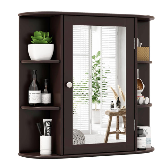 3 Tier Mirrored Wall Mounted Bathroom Cabinet