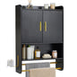 Bathroom Wall Cabinet with Open Shelves and Adjustable Shelf