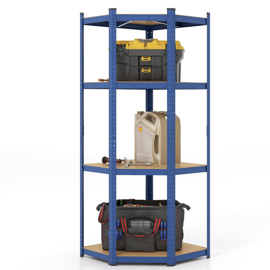4-Tier Corner Shelving Unit 720KG Heavy Duty for Warehouse Pantry Shed and Kitchen