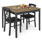 3 Piece Dining Table Set, Square Breakfast Kitchen Table and Chairs