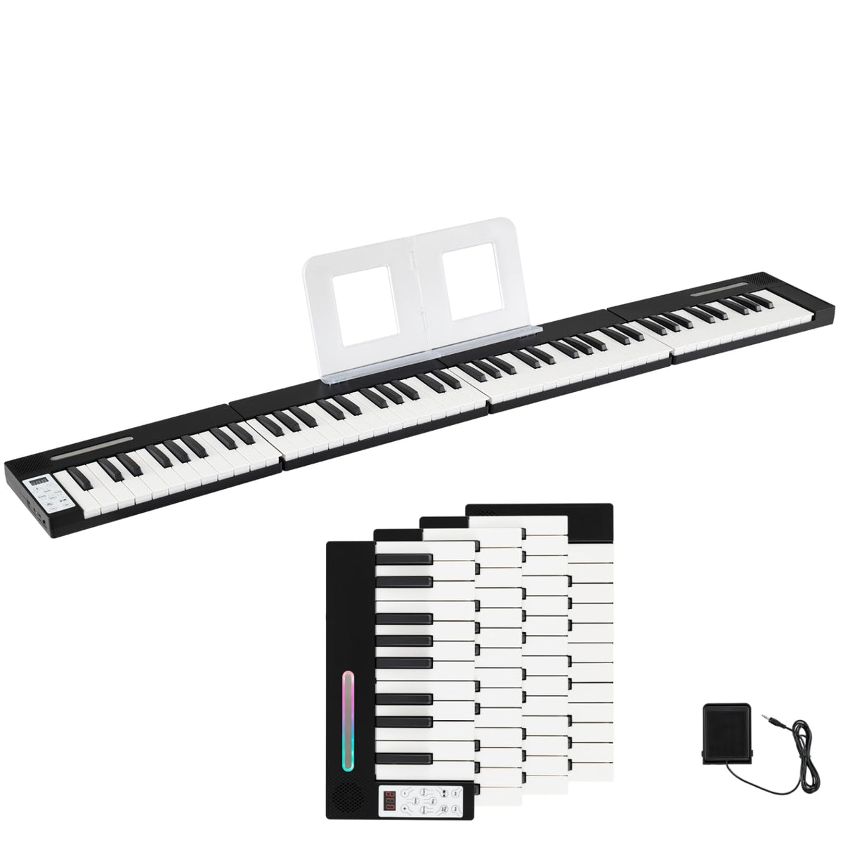 88 Keys Keyboard Piano,Magnetic Digital Piano with Wireless
