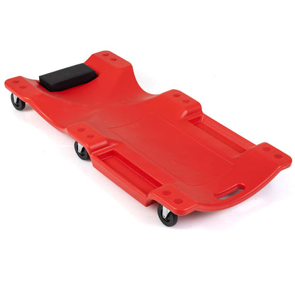 36/40 Inch Mechanic Creeper with Padded Headrest & 2 Tool Trays