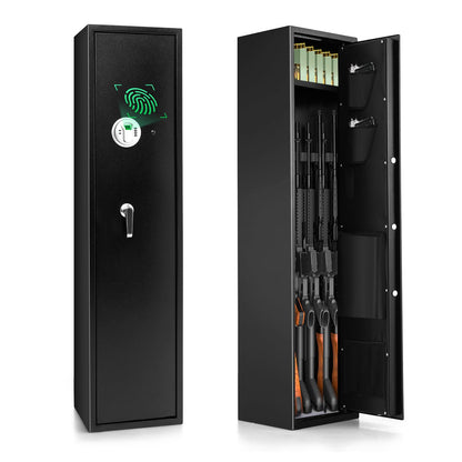 5-Rifle Long Heavy Duty Gun Cabinet with Digital Keypad