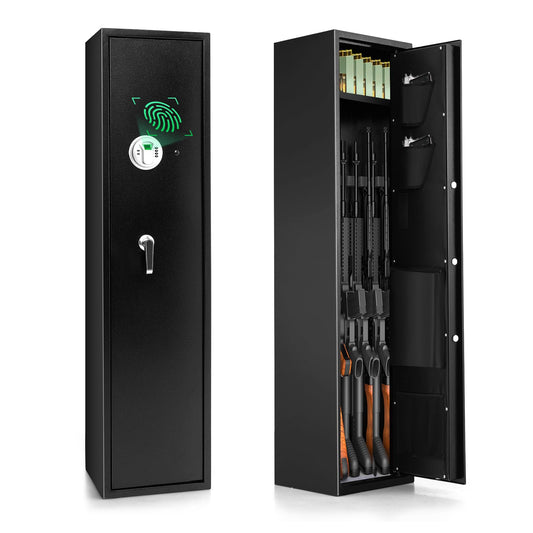 5-Rifle Long Heavy Duty Gun Cabinet with Digital Keypad