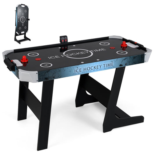 144 CM Foldable Air Hockey Table with 2 Pucks for Kids and Adults