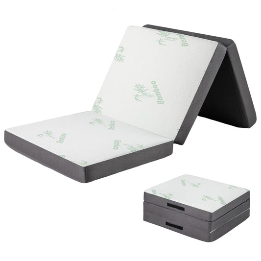 Folding Mattress, Tri Fold Portable Floor Mattresses with Side Handles