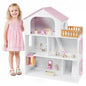 3-Story Wooden Dollhouse Playset with 5 Rooms and Furniture Accessories