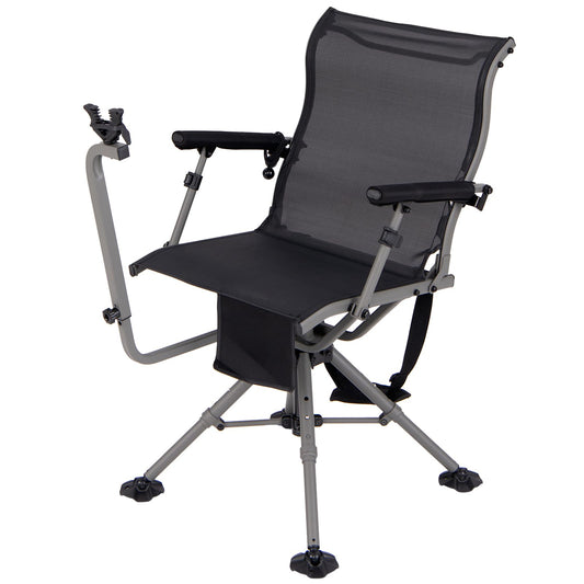 360° Swivel Folding Hunting Chairs with 3 Position Adjustable Legs