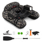 Fishing Boat with Pump, Adjustable Straps, Paddle, Pockets, Fish Ruler, Rod Holder