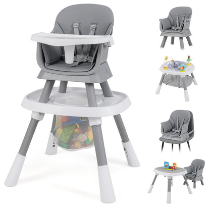 16 in 1 Convertible Highchair/Table Chair Set/Building Block Table/Booster Seat with Removable Tray