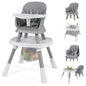 16 in 1 Convertible Highchair/Table Chair Set/Building Block Table/Booster Seat with Removable Tray