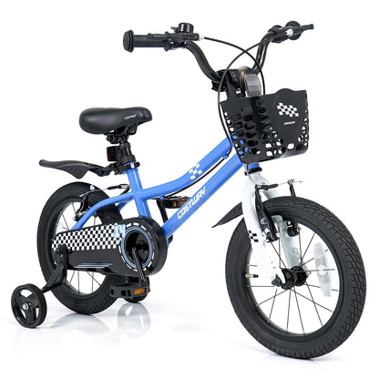 Kids Bike, Children's Training Bicycle | Toddler Bike with 2 Training Wheels, Removable Basket