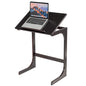 C-Shaped Bamboo Side Table with 7 Adjustable Angles