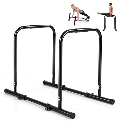Dip Bar Station, Adjustable Pull Up Bars, 300KG Capacity