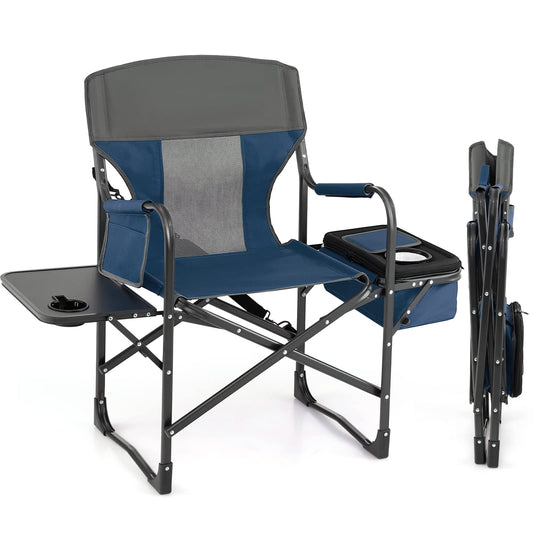 Oversized Camping Chairs with Side Table for Lawn Picnic Hiking Fishing