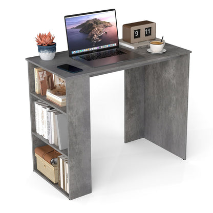 Computer Desk with Bookshelf for Study Living Room