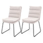 GiantexUK Dining Chairs Set of 2, Padded Velvet Kitchen Chairs with 2-Tier Thickened Cushion, Curved Backrest & Non-slip Foot Pads