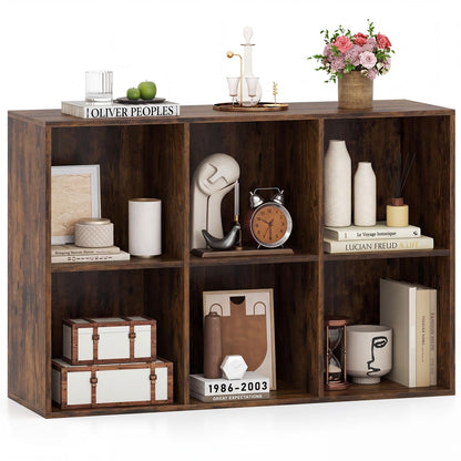 6-Cube Bookcase 3-Tier Storage Organizer with Anti-Tipping Kits for Living Room Study