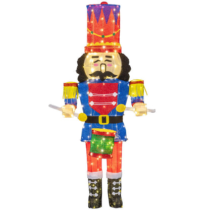 Lighted Nutcracker Soldier, Outdoor 3D Christmas Decoration with LED Lights