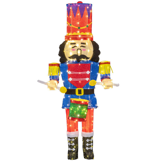 Lighted Nutcracker Soldier, Outdoor 3D Christmas Decoration with LED Lights