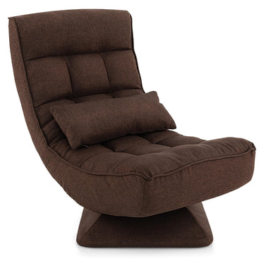 4-Position Adjustable Floor Chair with Swivel Base