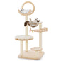 Convertible Cats Climbing Tower with Scratching Posts & Space Capsule Bed